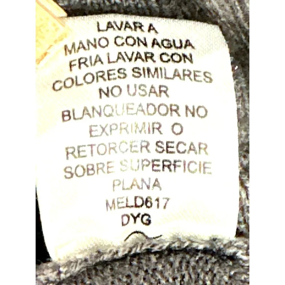 Allison Brittney Small Gray Textured Knit Long Sleeve Dress Soft Glam Open Back - Picture 9 of 10